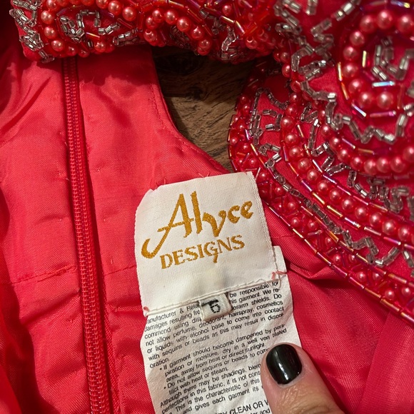 Alyce Designs Coral Beaded Pageant/Prom Gown - Picture 3 of 12